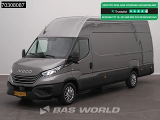 Iveco Daily 35S21 3.0L Automaat L4H3 210PK ACC LED Airco Camera Parkeersensoren CarPlay Stoelverwarming LM Velgen 3,5t Trekgewicht 19,6m2 Euro6 L4 Hoog Dak XL Airco
