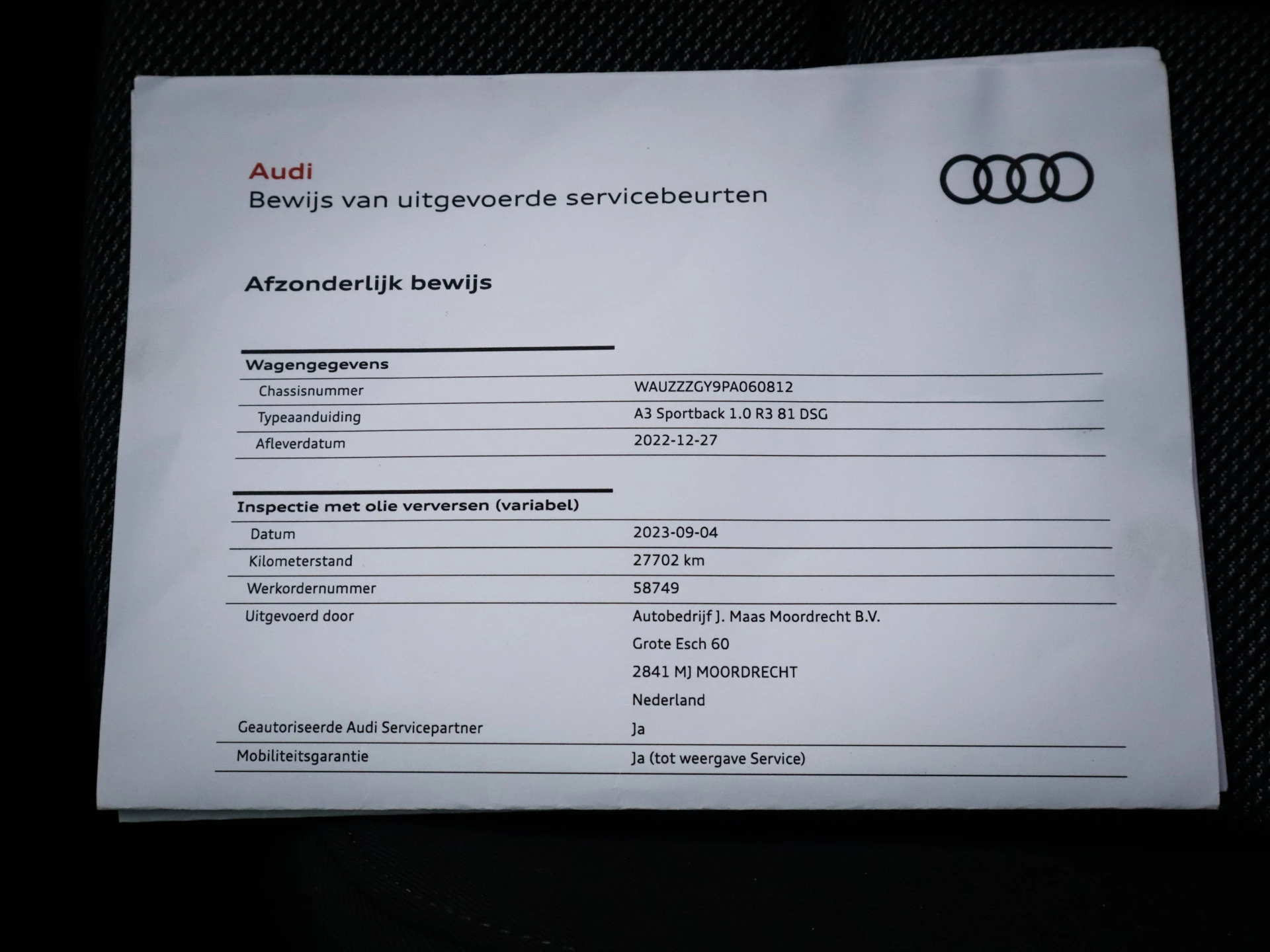 Hoofdafbeelding Audi A3
