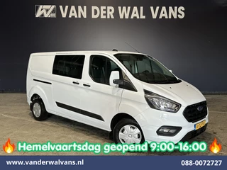 Ford Transit Custom 2.0 TDCI 131pk L2H1 Dubbele Cabine Euro6 Airco | 6-Zits | LED | Cruisecontrol | Parkeersensoren Achterklep, 2800kg trekvermogen