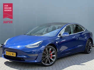 Tesla Model 3 BWJ 2020 Performance 463 PK AWD 75 kWh CAMERA | LEDER | PANORAMA | LMV | CLIMA | CRUISE | BLUETOOTH | NAVI | KEYLESS | STOELVERW. | MULTIFUNCT. STUUR
