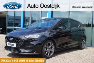 Ford Fiesta 1.0 EcoBoost ST-Line 100PK Winterpack Camera Adaptieve Cruise Climate Keyless Carplay-Navi Privacy Glass Full LED 17" Inch Velgen *Sportief*