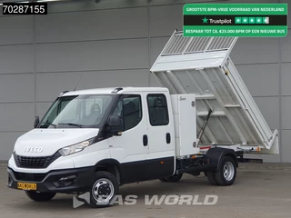 Iveco Daily 35C16 3.0L Kipper met Kist Dubbel Cabine Dubbellucht 3,5t Trekhaak Airco Euro6 Tipper Benne Kieper 2m3 Airco Trekhaak
