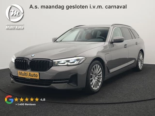 BMW 5 Serie Touring 530e Sportline Plug In Hybrid 293pk Dealer O.H Bernina Grau Metallic PHEV | Trekhaak Afn. | M Sportstuur | Camera | Lederen Sportstoelen Verwarmd | Cruise Control | BMW LED | Hifi Sound | Apple Carplay | Navigatie | Virtual | DAB |