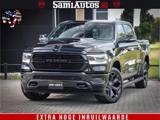 Dodge Ram 1500 LIMITED WHEELS 22 | 5.7 V8 4X4 | SPORT | UITLAAT KLEP | CAMERA | CRUISE | STOEL VERWARMING/VENTILATIE | TREKHAAK 3500Kg | CREWCAB | LED | APPLE CARPLAY | DUBBELE CABINE Comfortabele Dubbele Cabine met Royale 5 Zitplaatsen |