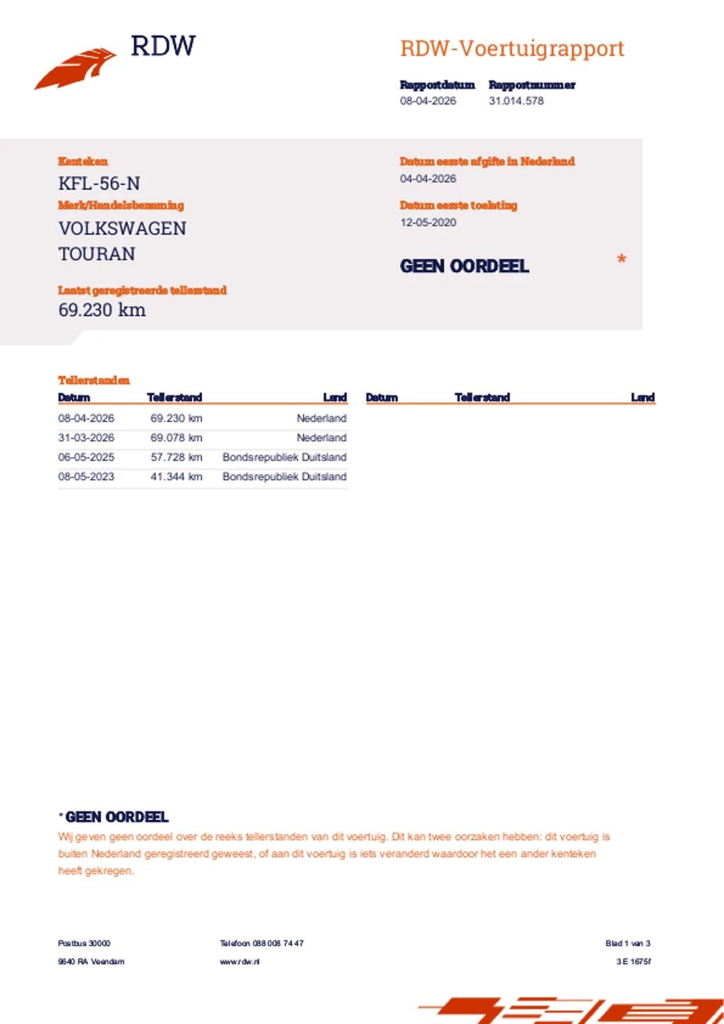 Hoofdafbeelding Volkswagen Touran