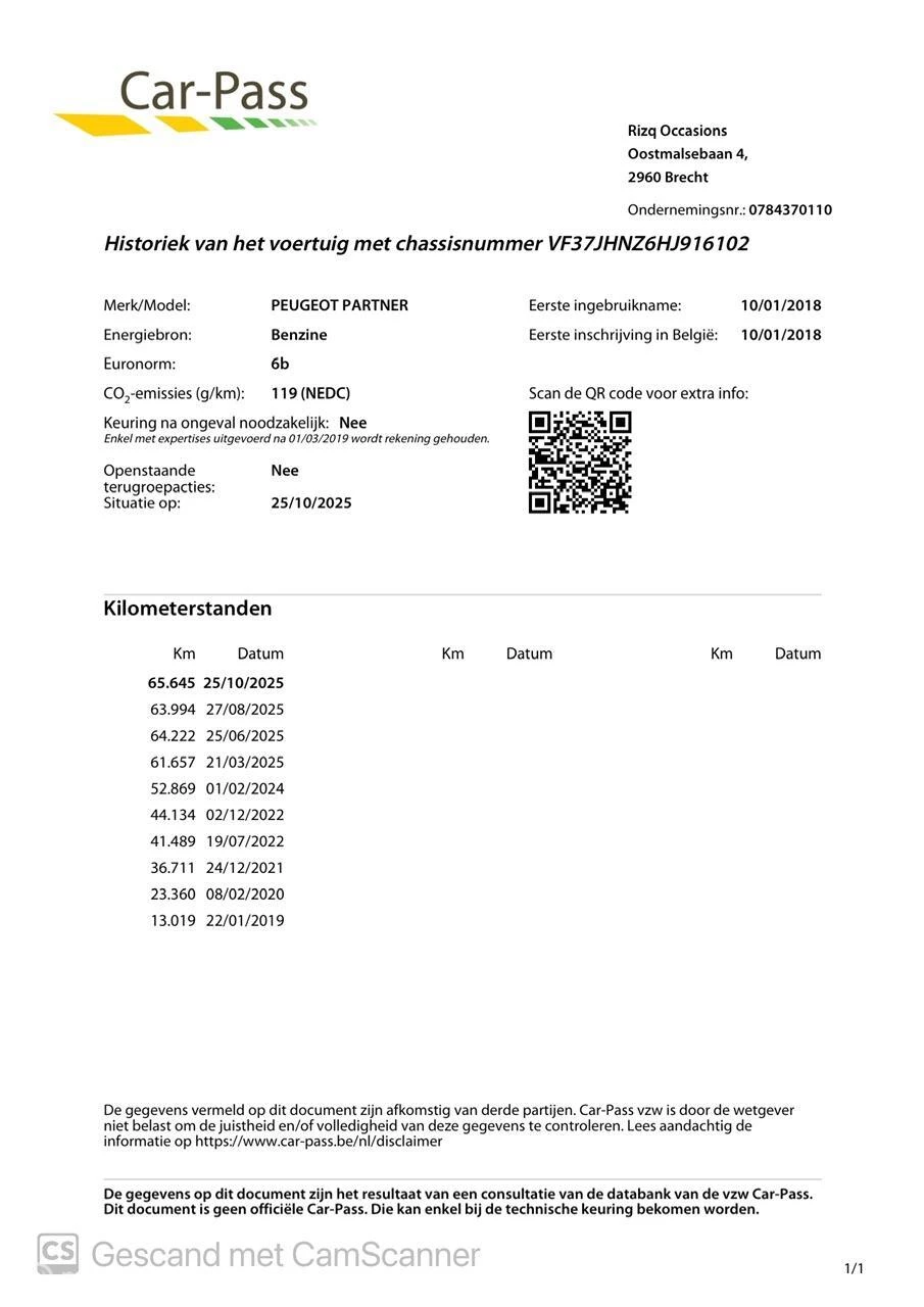 Hoofdafbeelding Peugeot Partner