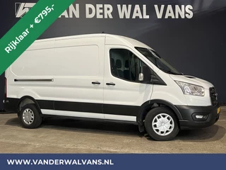 Ford Transit 2.0 TDCI 131pk L3H2 Euro6 *Rijklaar Direct Rijden* Airco | Camera | Navigatie | Apple Carplay | Android Auto Cruisecontrol, Parkeersensoren, Elektrisch verstelbare bestuurdersstoel, Verwarmde voorruit, Stoelverwarming, Bijrijdersbank