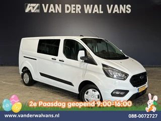 Ford Transit Custom 2.0 TDCI 131pk L2H1 Dubbele Cabine Euro6 Airco | 6-Zits | LED | Cruisecontrol | Parkeersensoren Achterklep, 2800kg trekvermogen