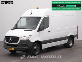 Mercedes Sprinter 514 CDI Dubbellucht Automaat L2H2 Trekhaak Airco Cruise Camera MBUX CarPlay Werkplaatsinrichting Euro6 L2 Airco Trekhaak Cruise control
