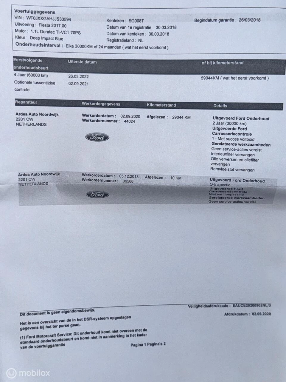 Hoofdafbeelding Ford Fiesta