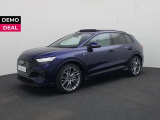 Hoofdafbeelding Audi Q4 e-tron Audi Q4 e-tron S Edition e-tron 45 210kW/286pk 82Kwh Hatchback El Audi Q4 e-tron 45 quattro S Edition 286 PK Panoramadak - Comfortpakket plus - Lichtpakket plus