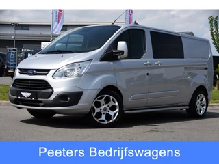 Ford Transit Custom 290 2.0 TDCI L2H1 Limited DC Camera, Cruise, Sensoren, 2 x Schuifdeur, 170pk, Automaat, Trekhaak, Leder, Uniek!