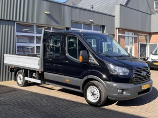 Hoofdafbeelding Ford Transit Ford Transit 350 2.0 TDCI L4 DC Cruise controle Trekhaak 2800kg trekgewicht 6-Persoons Telefoonverbinding 1e eigenaar Open laadbak Pick up p-up bakwagen Euro 6