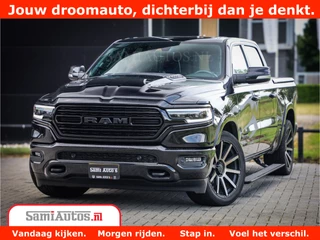 Dodge Ram 1500 Limited Night 5.7 V8 Hemi | Alle Opties | Black Edition | 4x4 Crew Cab | Comfortabele DC Dubbele Cabine met Royale 5 Zitplaatsen | KMC Wielen | Luchtvering | 360 Camera | Nappa Leer | Adaptieve Cruise |