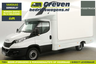 Iveco Daily 35S14 2.3 Foodtruck | Camper | 3500kg | Verkoopwagen | Bakwagen | Zijdeur | Laadbak | Achterdeur | Airco Treeplank