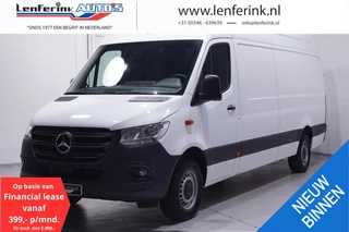 Mercedes-Benz Sprinter 315 CDI 150 pk L3H2 Navi v.a. 399,- p/mnd 360 Camera, Cruise control, PDC V+A, Opstap achter, 3-Zits