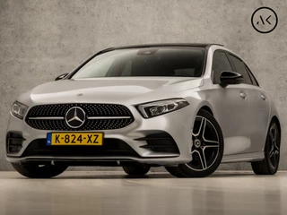 Mercedes-Benz A-Klasse 180 AMG Sport Automaat (SCHUIFDAK, APPLE CARPLAY, SFEERVERLICHTING, BURMESTER, KEYLESS, LEDER/ALCANTARA, CAMERA, SPORTSTOELEN, STOELVERWARMING, WIDESCREEN, GETINT GLAS, NIEUWSTAAT)