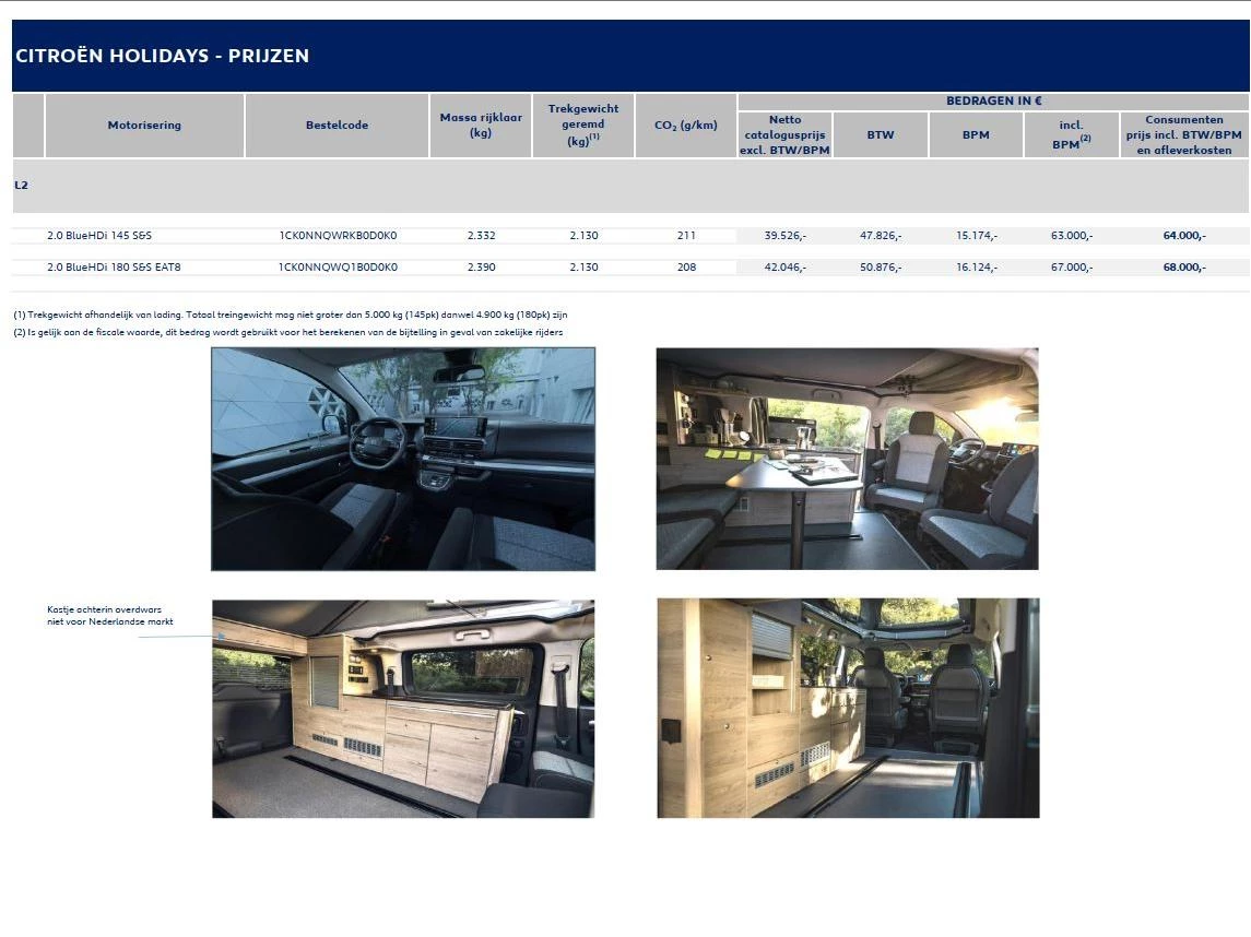 Hoofdafbeelding Citroën Holidays