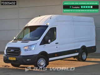 Ford Transit 105pk Dubbellucht L3H3 ACC Navi Airco Camera Parkeersensoren v+a APK 07-2026 Euro6 L3 Hoog Dak Airco