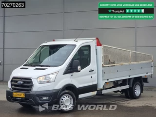 Ford Transit 130pk Open Laadbak Dubbellucht Trekhaak Airco Cruise Pritsche Pickup Airco Trekhaak Cruise control