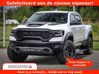Dodge Ram 1500 TRX 6.2 V8 4x4 | HellCat 702 PK | BEAST | RAM Vol | Black Line | Comfortabele DC Dubbele Cabine met Royale 5 Zitplaatsen | Rode Stiksels | Head-Up | DashCam | Alarm |
