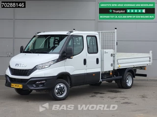Hoofdafbeelding Iveco Daily Iveco Daily 35C16 Open Laadbak met Kist Dubbel Cabine Dubbellucht 3,5t Trekhaak Navi Airco Cruise Camera Euro6 Pritsche Pickup Open Box 2m3 Airco Trekhaak Cruise control