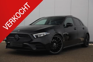 Mercedes-Benz A-klasse 180 Business Solution AMG Night Automaat Panoramadak Sfeerverlichting Widescreen Zwart Rood Leder 19 inch AMG Navigatie Camera Carplay Keyless
