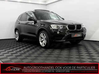 BMW X3 xDrive20d High Executive Leder, Pano, Parkeersensoren, Navi, Stoelverwarming, Keyless start, Cruise control, A start stop