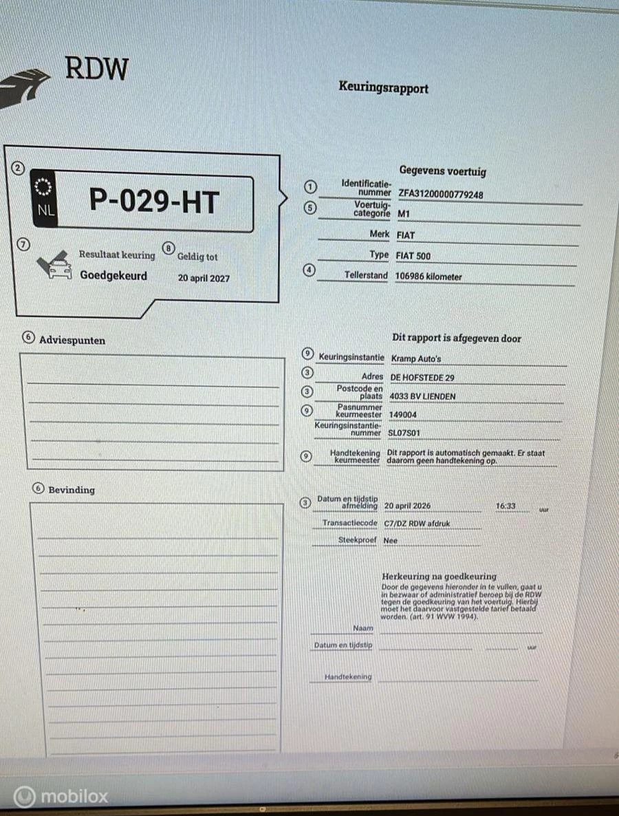 Hoofdafbeelding Fiat 500C