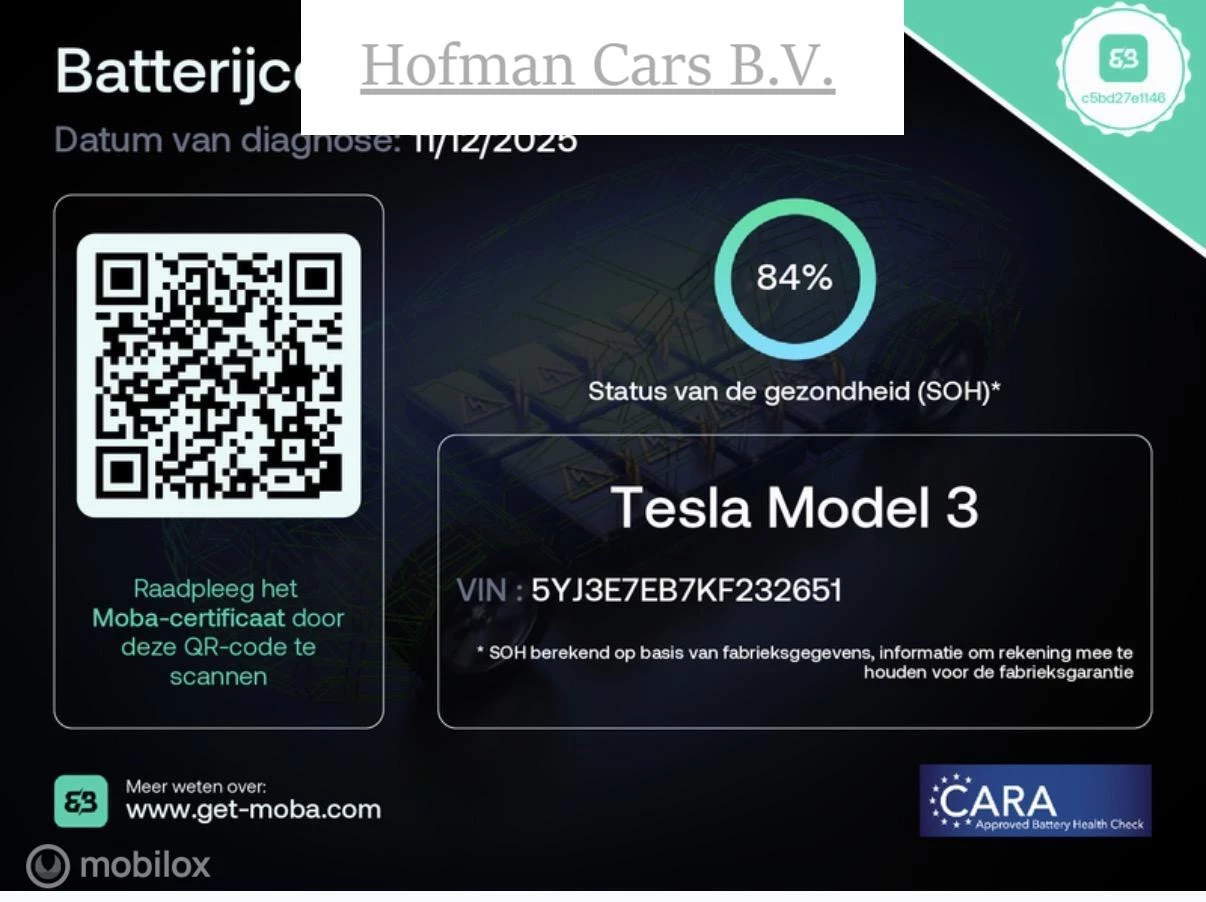 Hoofdafbeelding Tesla Model 3