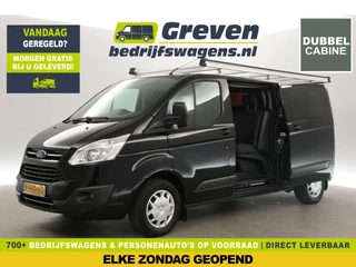 Ford Transit Custom 290 2.0 TDCI L2H1 | Dubbele Cabine | 6 Persoons | 2xSchuifdeur Airco Cruise Navigatie PDC Imperiaal Trekhaak