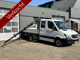 Mercedes-Benz Sprinter 311 2.2 CDI 366 DC Hiab 018T Laadkraan Automaat Airco 7-Persoons Telefoonverbinding Open laadbak Pick-up Euro 6 Bakwagen P-up 1e eigenaar ex gemeente