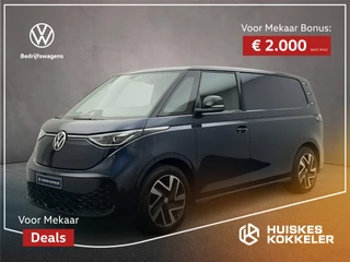 Hoofdafbeelding Volkswagen ID. Buzz Cargo Volkswagen ID. Buzz Cargo Anniversary Edition 286pk 79 kWh > netto prijs excl. BTW en kosten rijklaarmaken < | Climatronic | Trekhaak | ACC |
