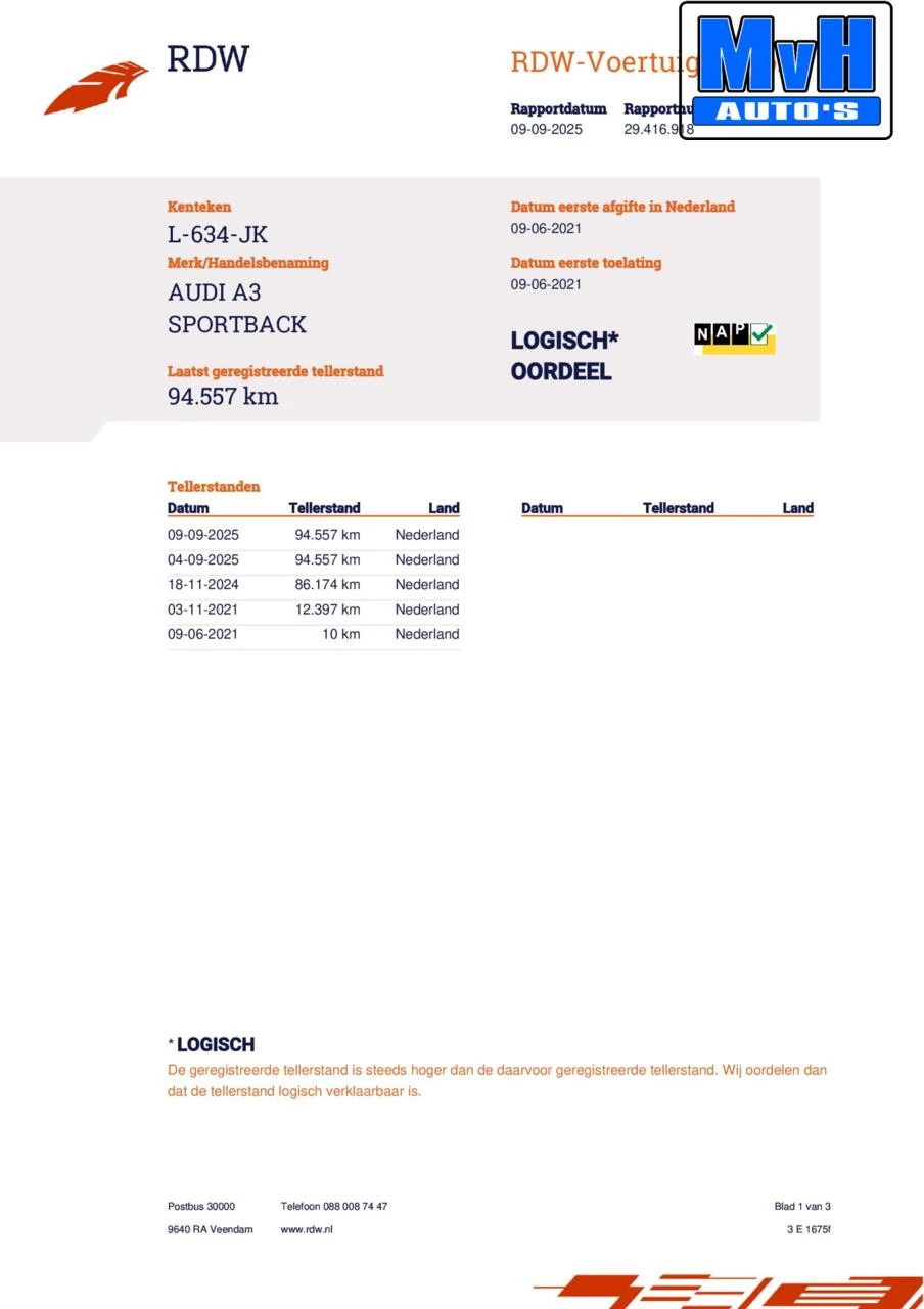 Hoofdafbeelding Audi A3