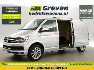 Volkswagen Transporter 2.0 TDI L2H1 | MARGE! | 150PK DSG Automaat 2xSchuifdeur Airco Camera Carplay Cruise LED Trekhaak 3 Persoons 18"LMV PDC