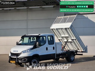 Iveco Daily 35C16 3.0L Special Edition Open Laadbak met Kist Dubbel Cabine Dubbellucht 3,5t Trekhaak Airco Cruise Euro6 Pritsche Pickup Open Box 2m3 Airco Trekhaak Cruise control