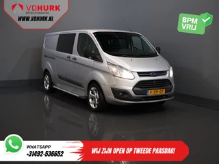 Ford Transit Custom 2.2 TDCI Trend Dubbel Cabine DC L2 BPM VRIJ! NL Auto/ Leder/ Stoelverw./ Camera/ PDC/ LMV/ Sidesteps