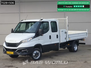 Iveco Daily 35C16 3.0L Open Laadbak Dubbel Cabine met Kist 3,5t trekhaak Dubbellucht Airco Cruise Pritsche Pickup Open Box Airco Dubbel cabine Trekhaak Cruise control
