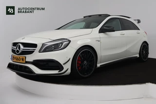 Mercedes-Benz A-klasse AMG 45 4MATIC (PANORAMADAK, AERO PAKKET, KUIPSTOELEN, STOELVERWARMING, CAMERA, DEALER ONDERHOUDEN)