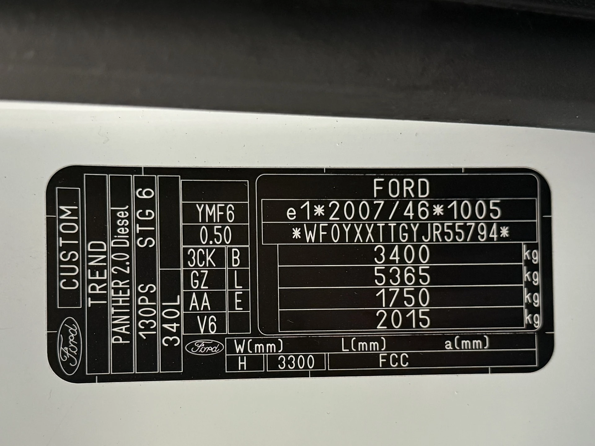 Hoofdafbeelding Ford Transit Custom
