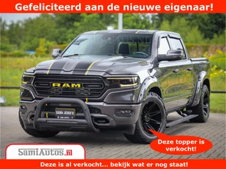 Dodge Ram 1500 LIMITED CUSTOM | FULL OPTION | LUCHT REMSYSTEEM | LUCHT VERING | 360 CAM | 200L LPG | PANORAMA | 4X4 V8 5.7 | 3500KG | MEMORY | WIDE BODYKIT | AMBILIGHT | MICKEY THOMPSON BANDEN |