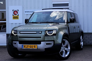 Land Rover Defender 110 3.0 P400 110 6 Cilinder!*Perfect LR Onderh.*Luchtvering/Pano/ACC/360Camera/Meridian/Apple Carplay-Android/Leder/Stoelverw./Stuurverw./Keyless Entry+Go/Dodehoek/Parkeersens.V+A/22 inch LM*