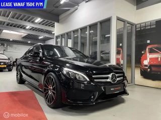 Hoofdafbeelding Mercedes-Benz C-Klasse Mercedes C-klasse 450 AMG 4MATIC AUT.  367PK LEER OPENDAK BURMESTER NAVI LED  PDC CRUISE