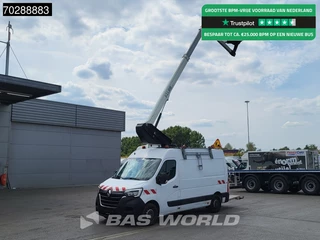 Renault Master 145PK Hoogwerker 11m Werkhoogte Trekhaak LED Euro6 Nacelle Arbeitsbühne 1Personen Trekhaak
