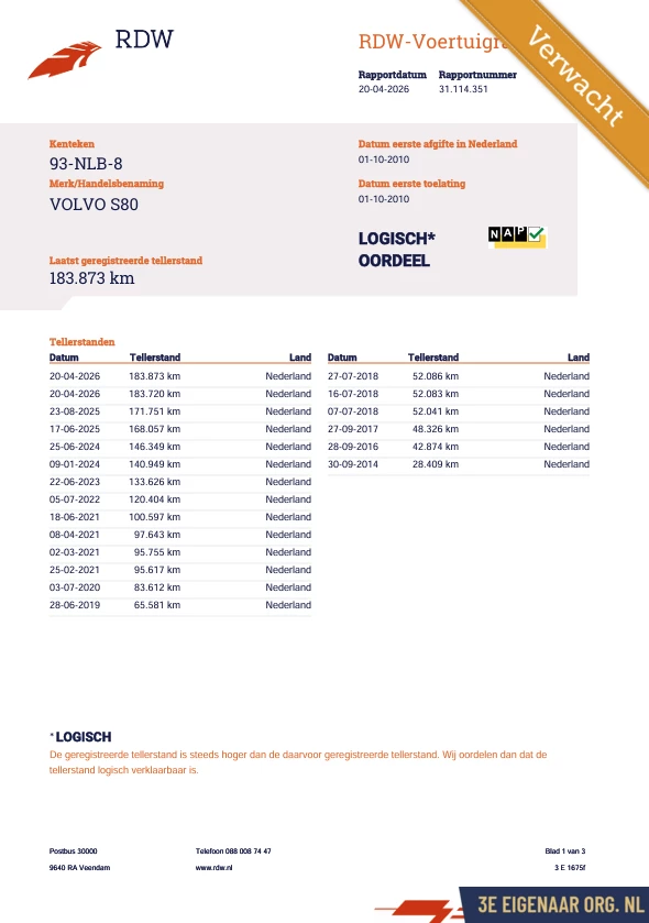 Hoofdafbeelding Volvo S80