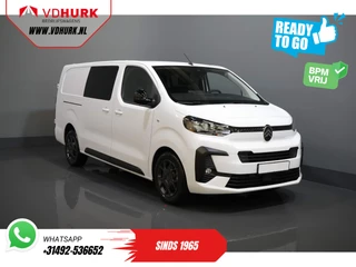 Citroën Jumpy 2.0 HDI 180 pk Aut. DC Dubbel Cabine BPM VRIJ! 2x Schuifdeur/ Virtual Cockpit/ Navi/ Carplay/ Camera/ PDC/ Cruise/ Trekhaak/ Airco