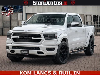 Dodge Ram Pick-Up V8 5.7 402PK | LARAMIE SPORT | Krachtige Hemi | Panorama Dak | 12' Scherm | LPG | Comfortabele Dubbele Cabine met Royale 5 Zitplaatsen | NIEUW EN BPM vrij | Nu Leverbaar uit Voorraad | Nr 2528 - 1276 |