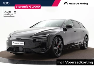 Hoofdafbeelding Audi A6 e-tron Audi A6 e-tron S edition e-tron 270kW/367pk 100kWh Avant Elektris · Panorama glasdak · Privacy glas · 21"LM Velgen · Remzadels rood