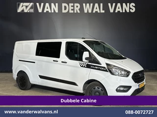 Ford Transit Custom 2.0 TDCI 170pk L2H1 Dubbele Cabine Euro6 Airco | 5-Zits | 2x Zijdeur | Camera | Navigatie | LED, Apple Carplay, Android Auto, Cruisecontrol, Verwarmde voorruit, Trekhaak, Parkeersensoren