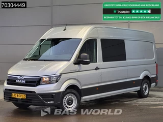 Hoofdafbeelding Volkswagen Crafter Volkswagen Crafter 177pk Dubbel Cabine Automaat L4H3 Trekhaak Navi Airco Cruise Camera Euro6 L4 DC Doka Mixto Airco Dubbel cabine Trekhaak Cruise control